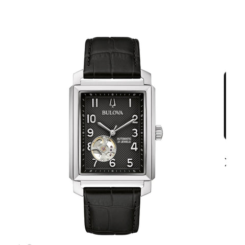 Bulova Men's 96A269 Sutton Black Leather Watch