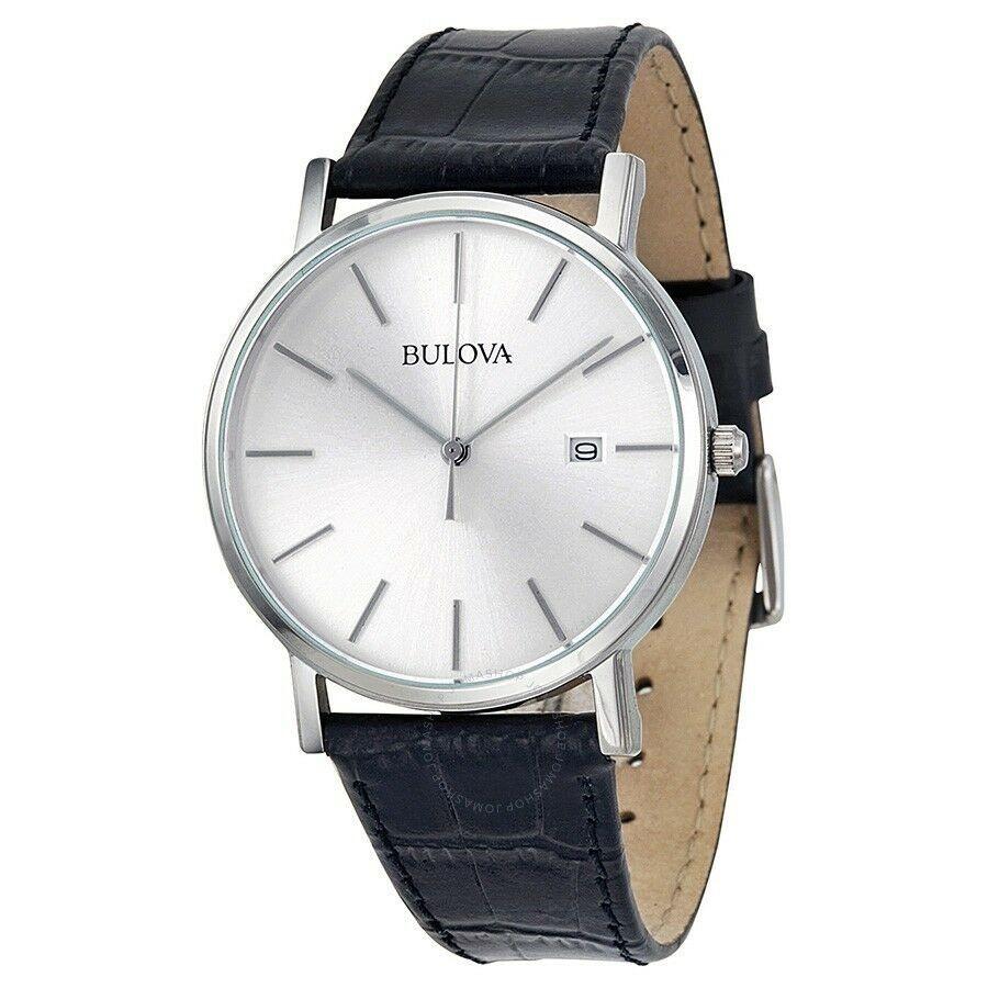 Bulova Men&#39;s 96B104 Classic Black Leather Watch
