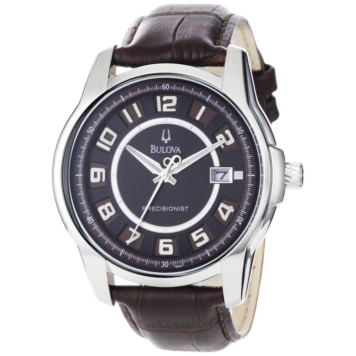 Bulova Men&#39;s 96B128 Precisionist Automatic Brown Leather Watch