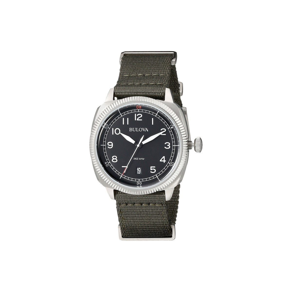 Bulova Men&#39;s 96B229 Military Green Nylon Watch