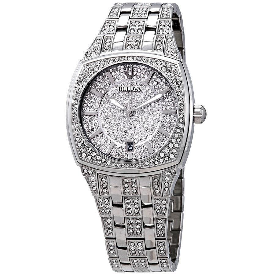 Bulova Men&#39;s 96B296 Crystal Stainless Steel with Sets of Crystal Watch