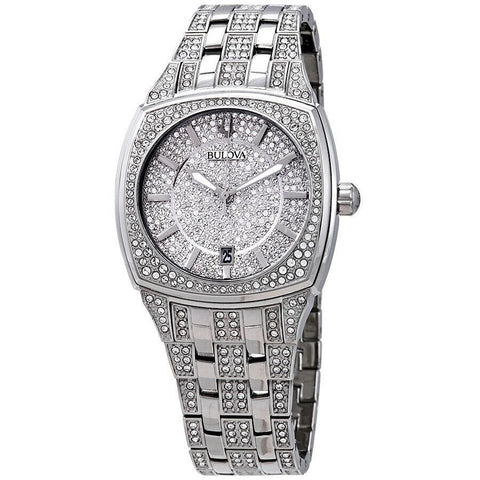 Bulova Men's 96B296 Crystal Stainless Steel with Sets of Crystal Watch