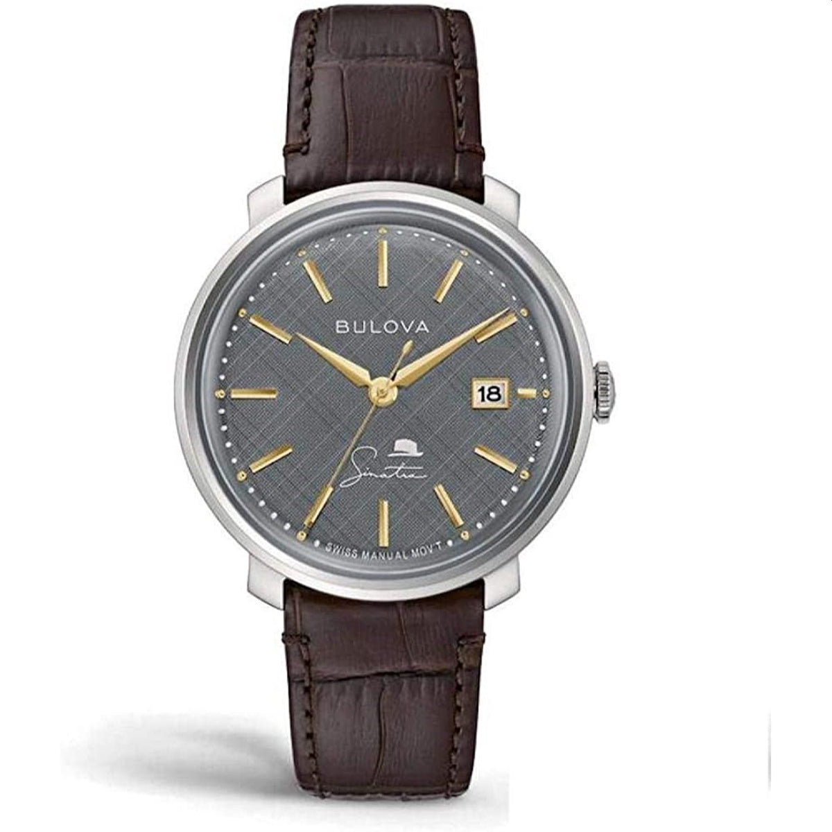 Bulova Men's 96B345 Frank Sinatra Brown Leather Watch