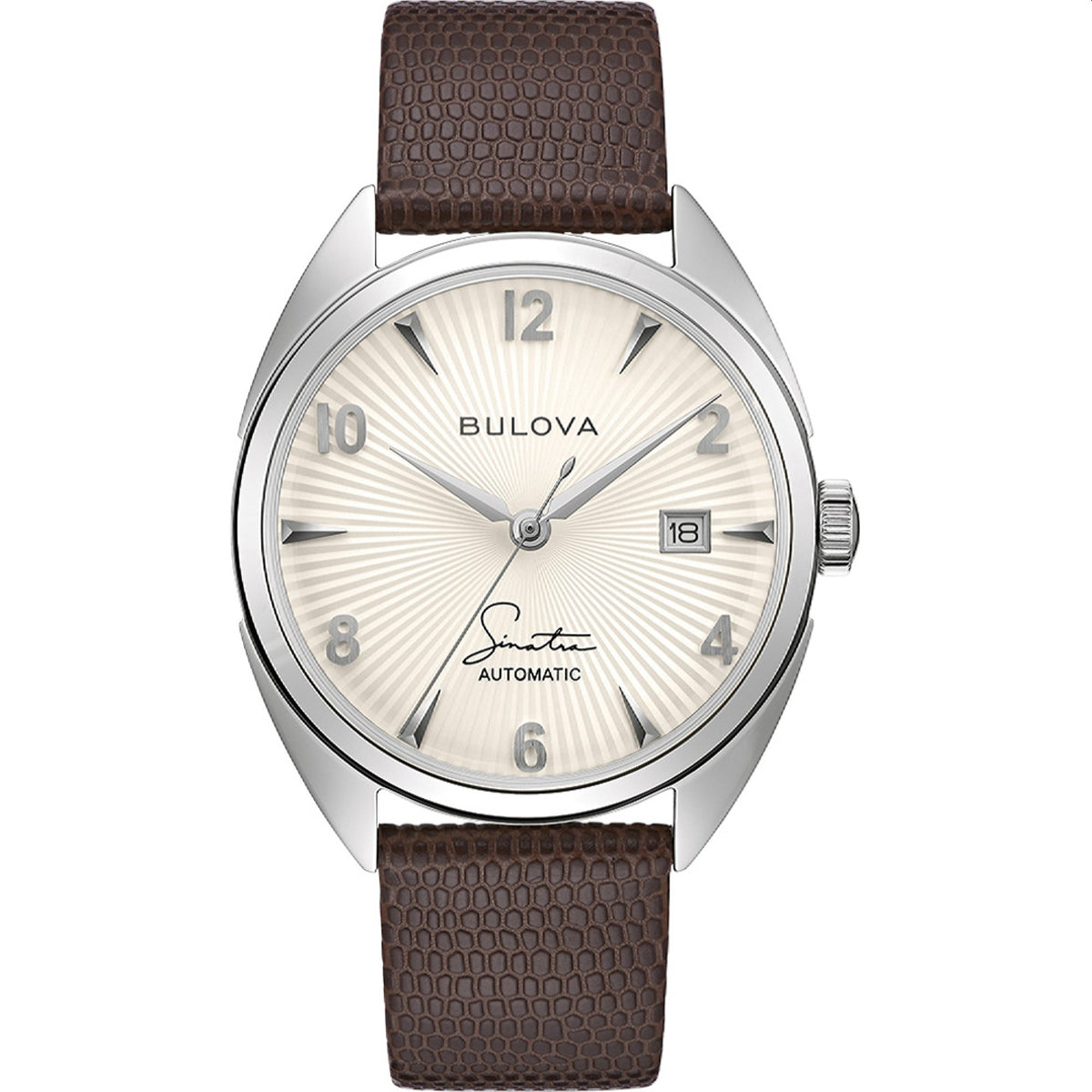 Bulova Men&#39;s 96B347 Frank Sinatra Brown Leather Watch