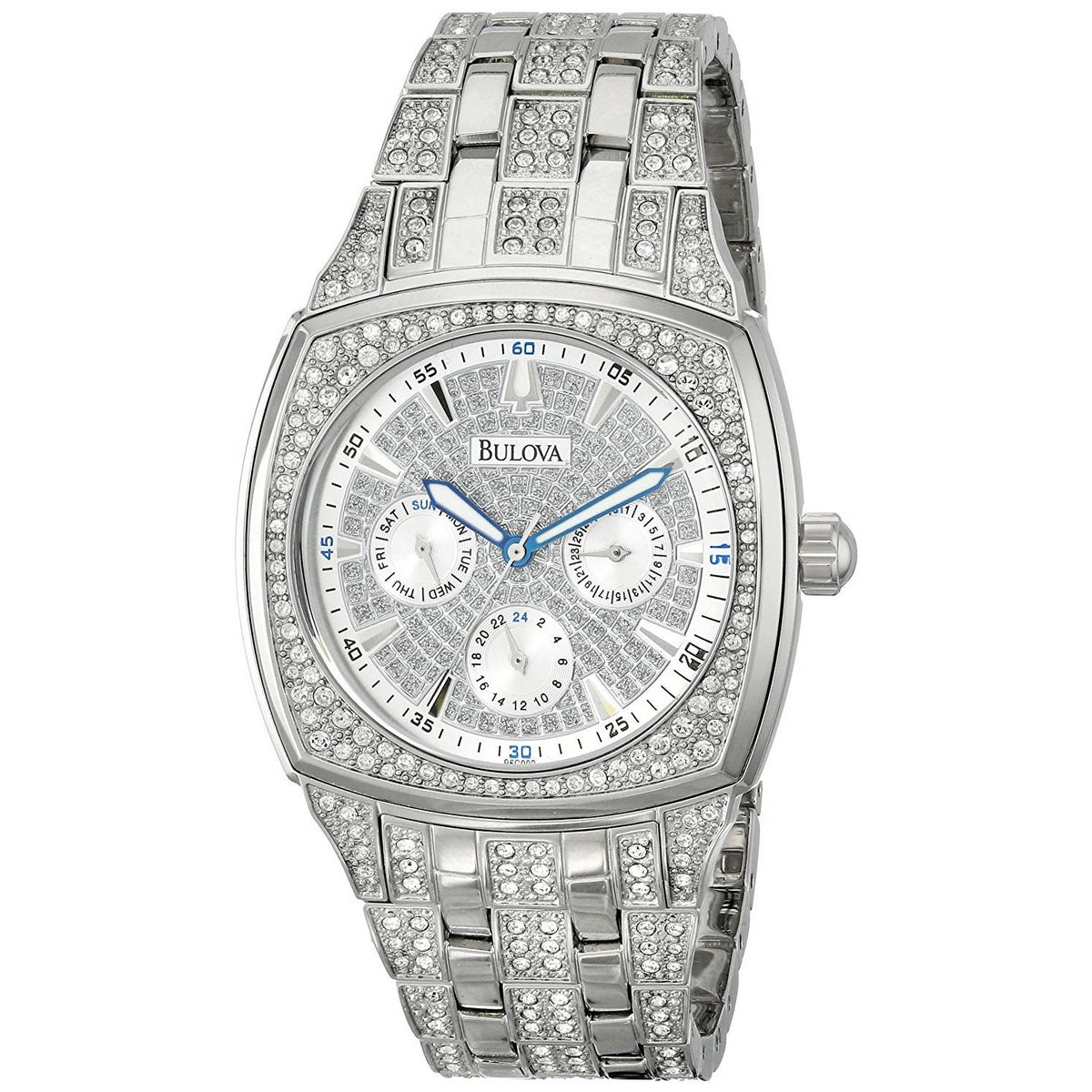 Bulova Men&#39;s 96C002 Chronograph Crystal Stainless Steel Watch