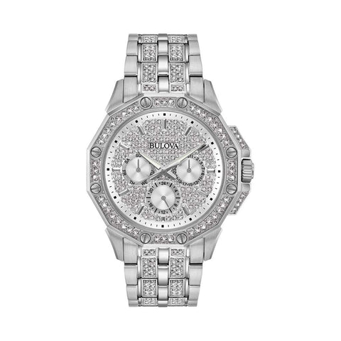 Bulova Men's 96C134 Crystal Stainless Steel with Sets of Crystal Watch
