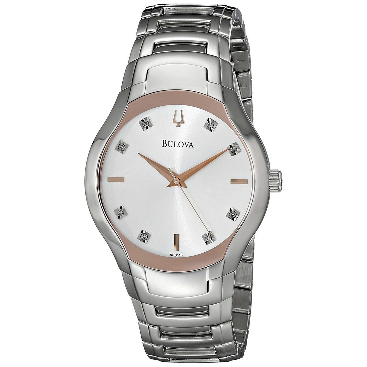 Bulova Men's 96D116 Diamond Stainless Steel Watch