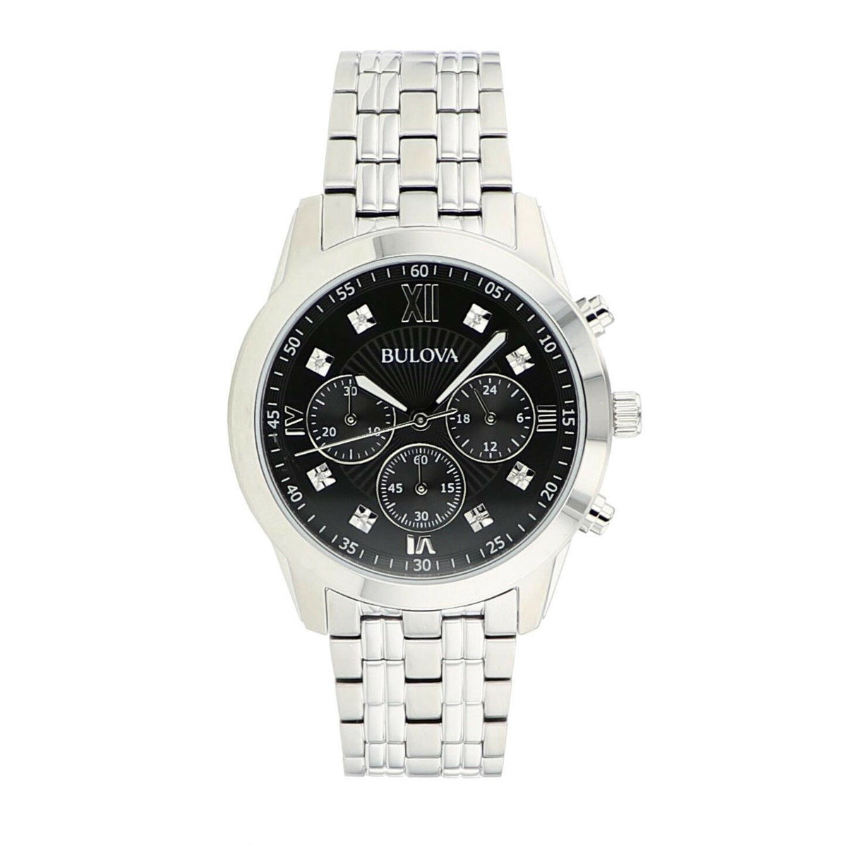 Bulova Men's 96D136 Diamond Chronograph Stainless Steel Watch