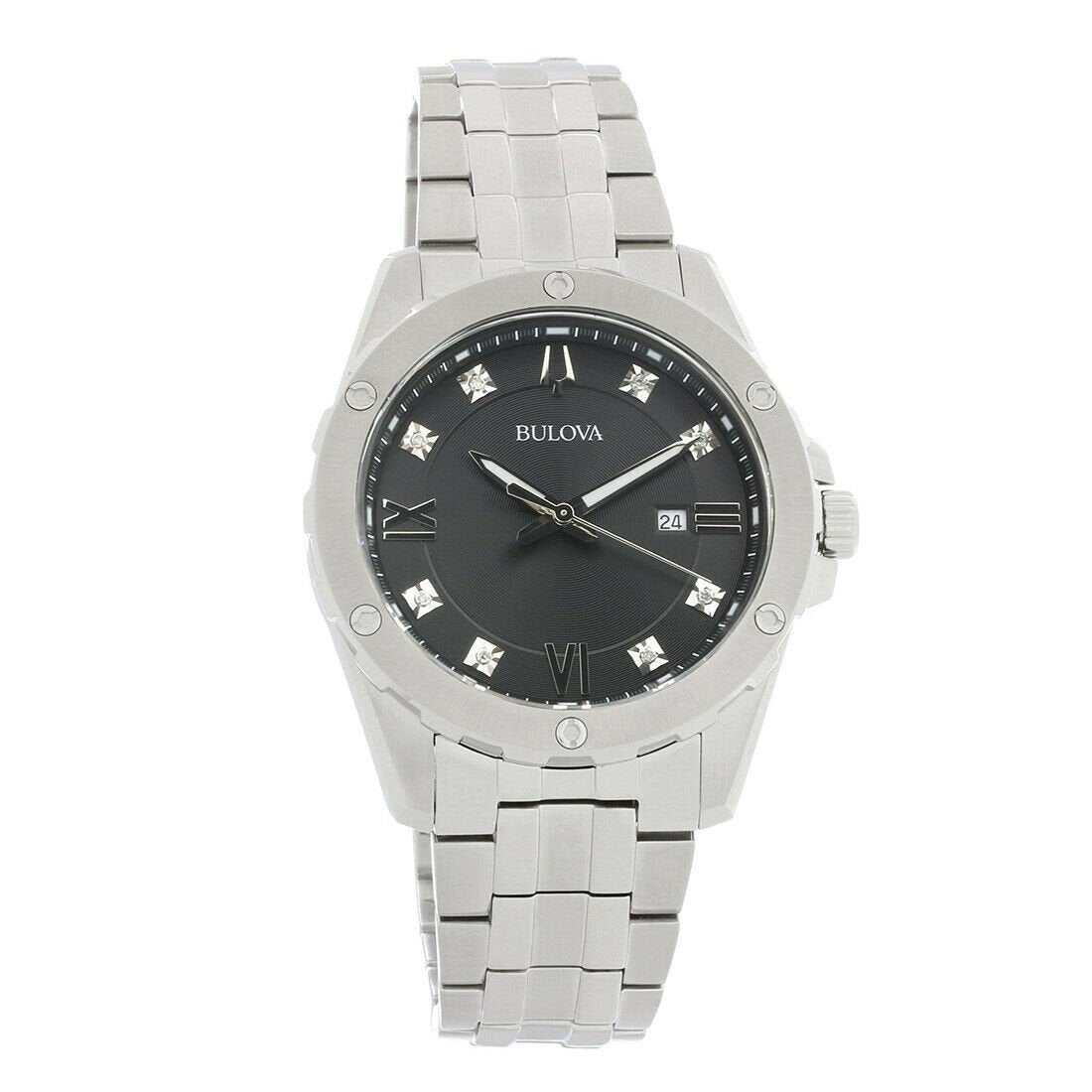 Bulova Men&#39;s 96K106 Diamond Collection Stainless Steel Watch