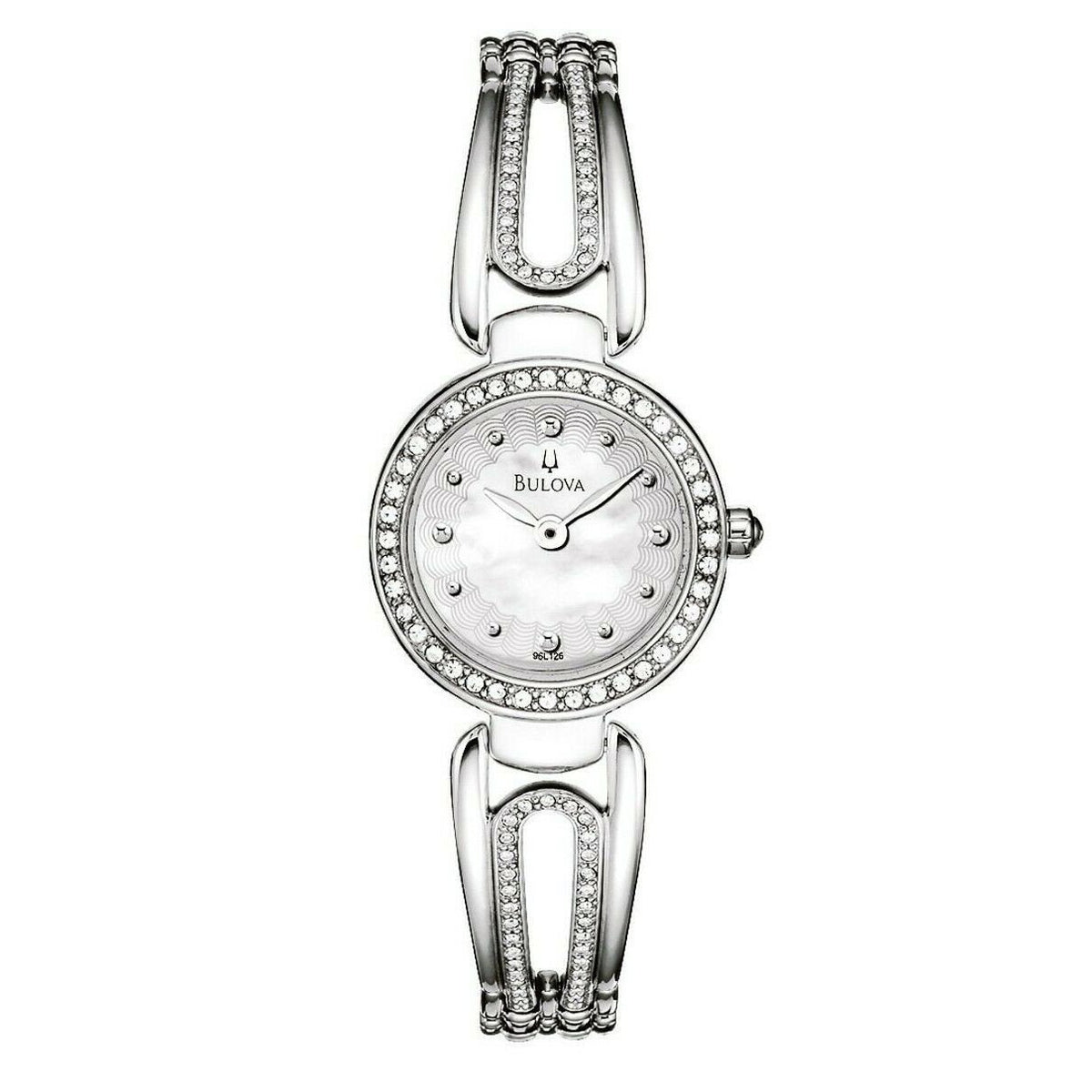 Bulova Women&#39;s 96L126 Bulova Stainless Steel with Sets of Crystal Watch