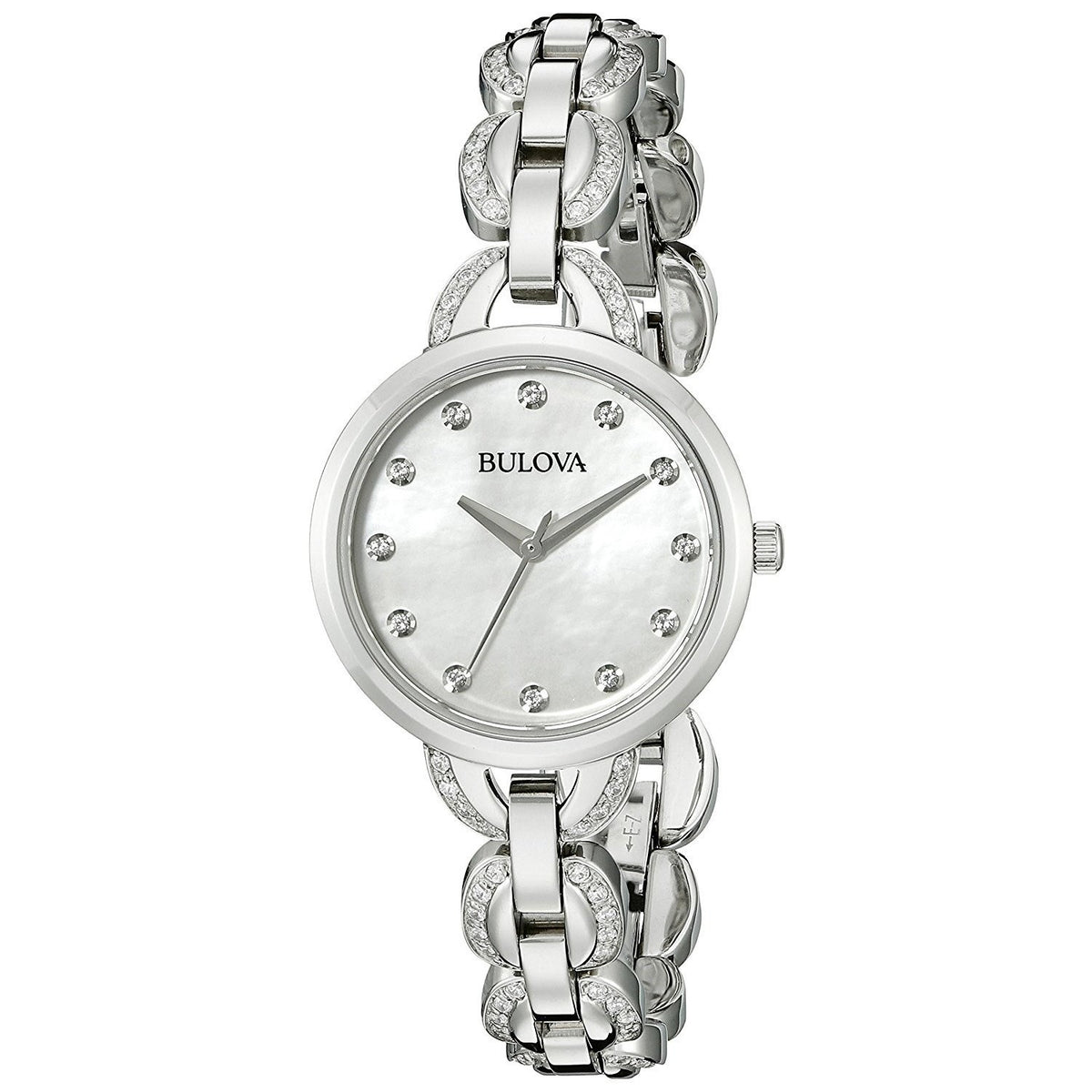 Bulova Women&#39;s 96L203 Crystal Stainless Steel Watch