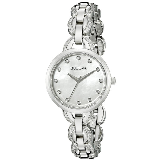 Bulova Women's 96L203 Crystal Stainless Steel Watch