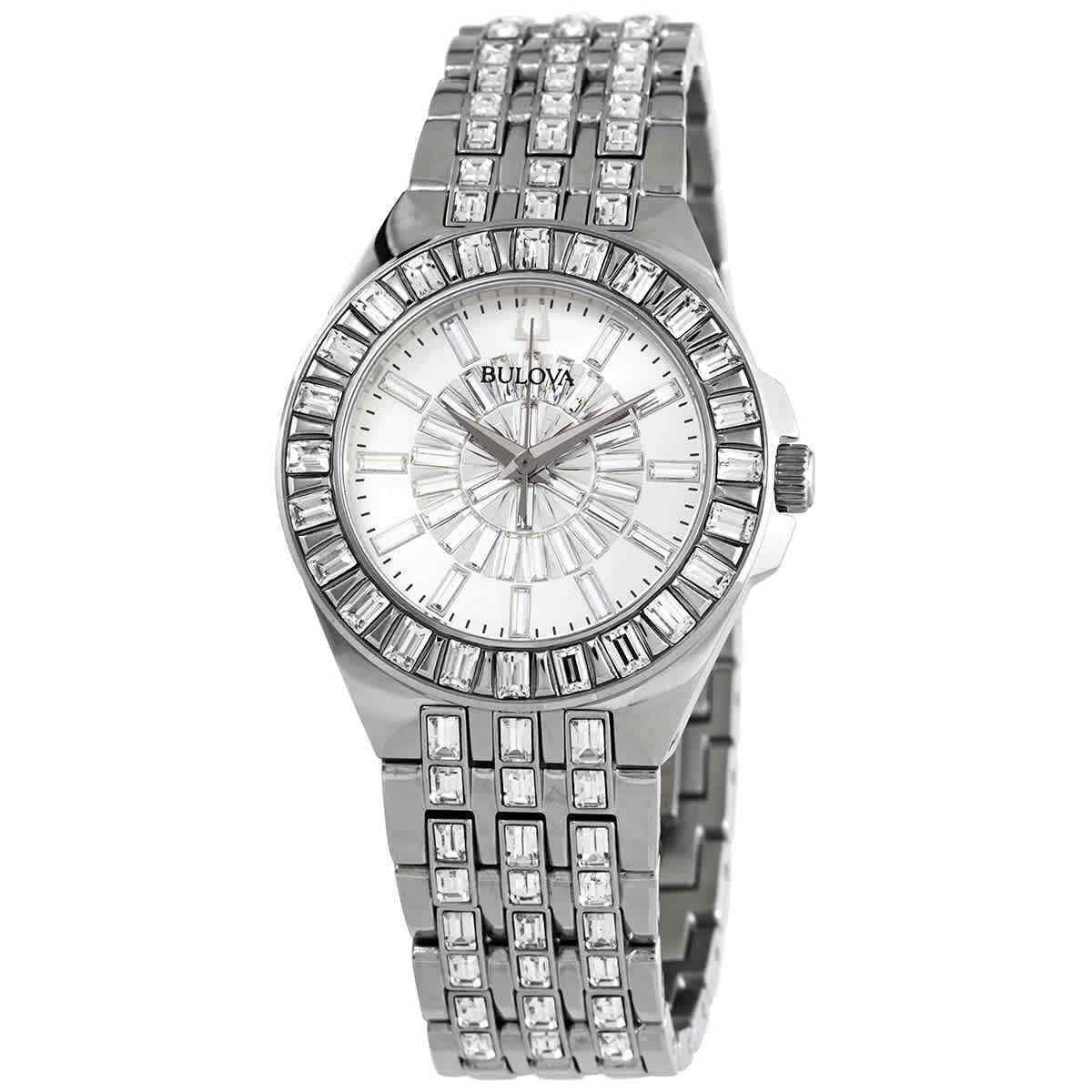 Bulova Women&#39;s 96L278 Phantom Stainless Steel with Sets of Crystal Watch
