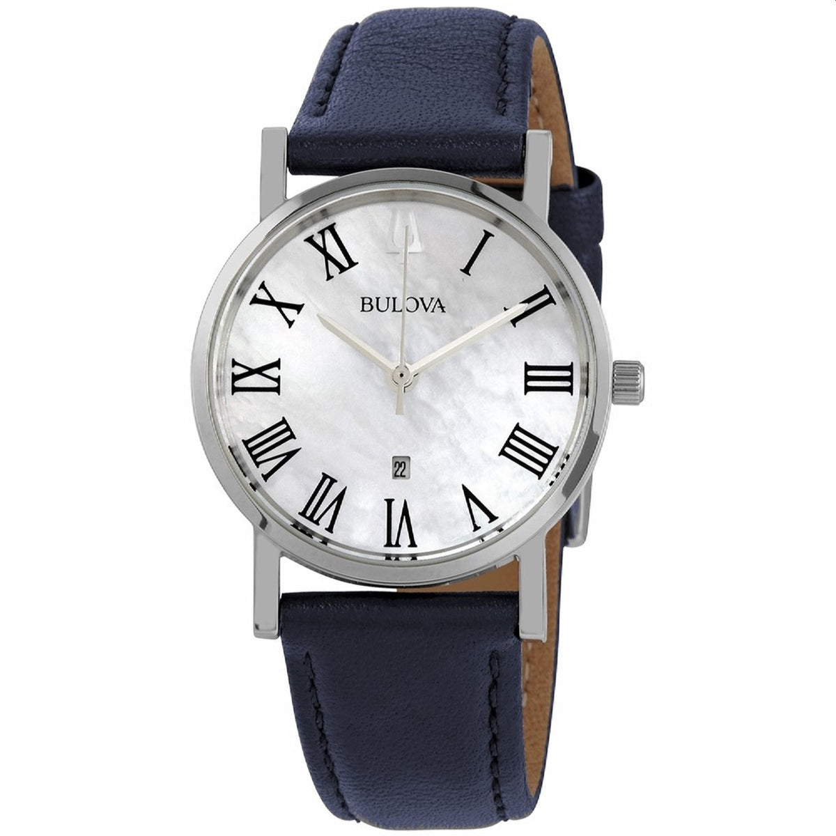Bulova Women's 96M146 Classic Blue Leather Watch
