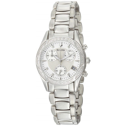 Bulova Women's 96R134 Classic Chronograph Diamond Stainless Steel Watch