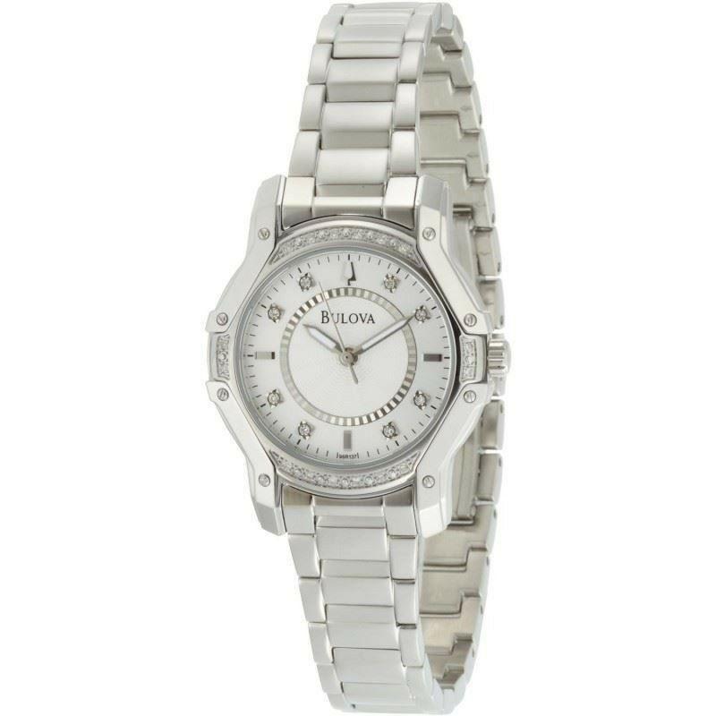 Bulova Women&#39;s 96R137 Diamond Stainless Steel Watch