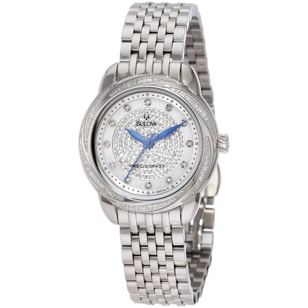 Bulova Women&#39;s 96R154 Precisionist Diamond Stainless Steel Watch
