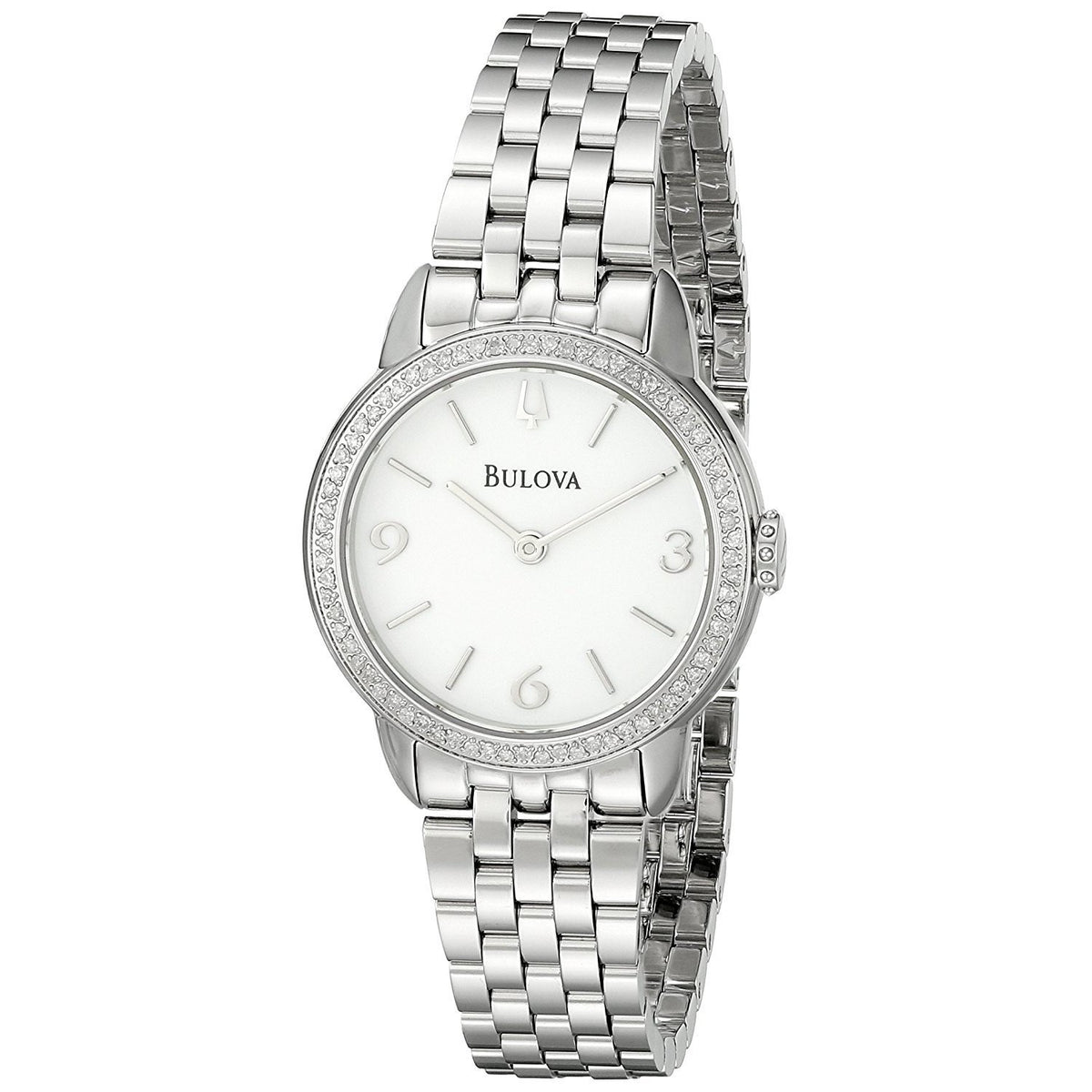 Bulova Women&#39;s 96R181 Classic Diamond Stainless Steel Watch