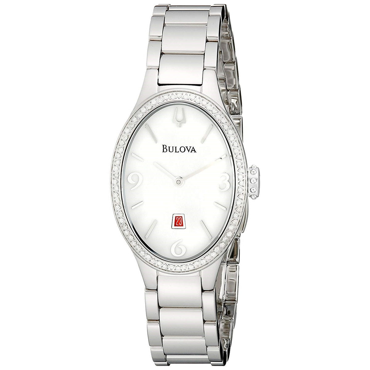 Bulova Women&#39;s 96R192 Classic Diamond Stainless Steel Watch