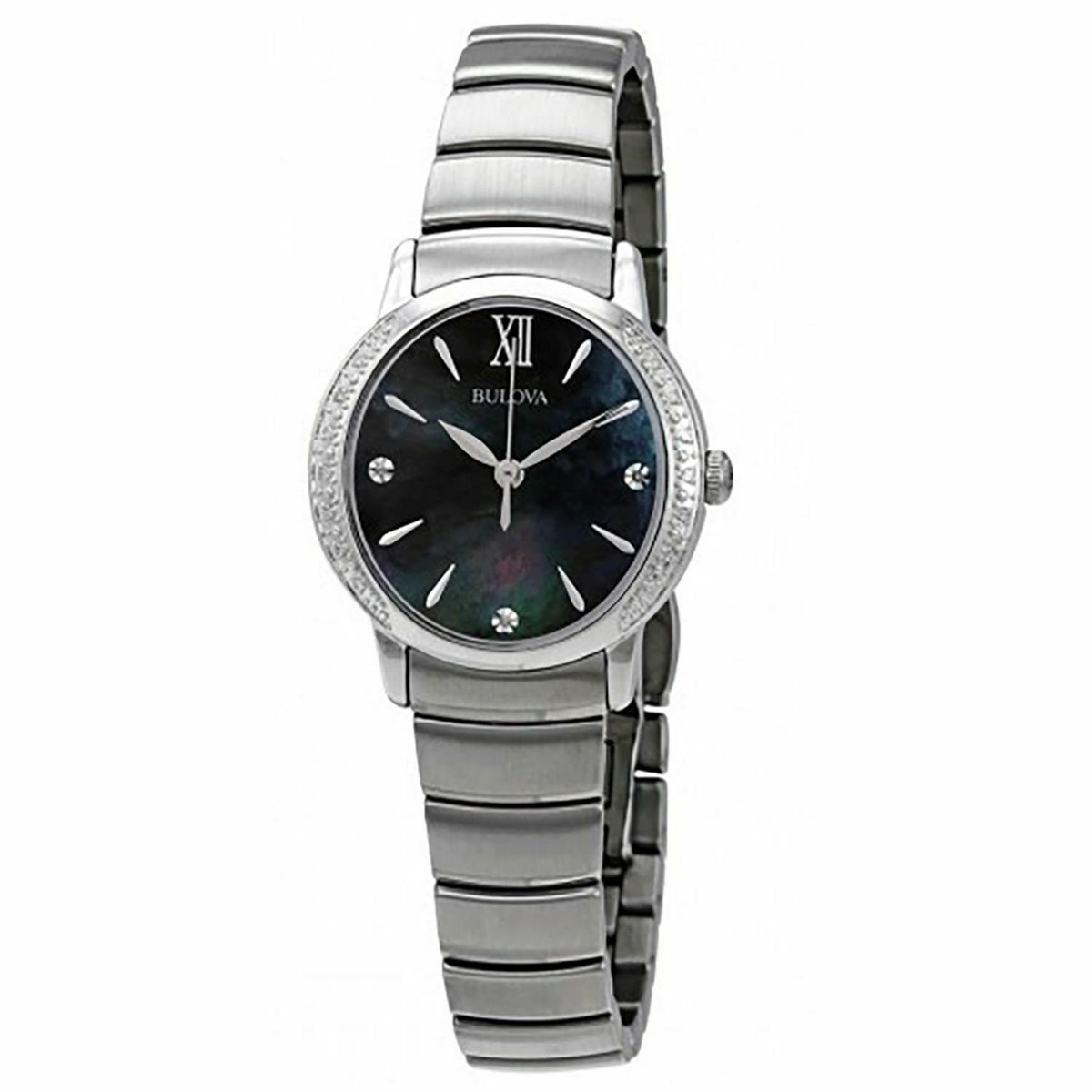 Bulova Women&#39;s 96R213 Diamond Stainless Steel Watch