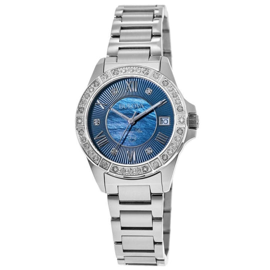Bulova Women's 96R215 Marine Star Diamond Stainless Steel Watch