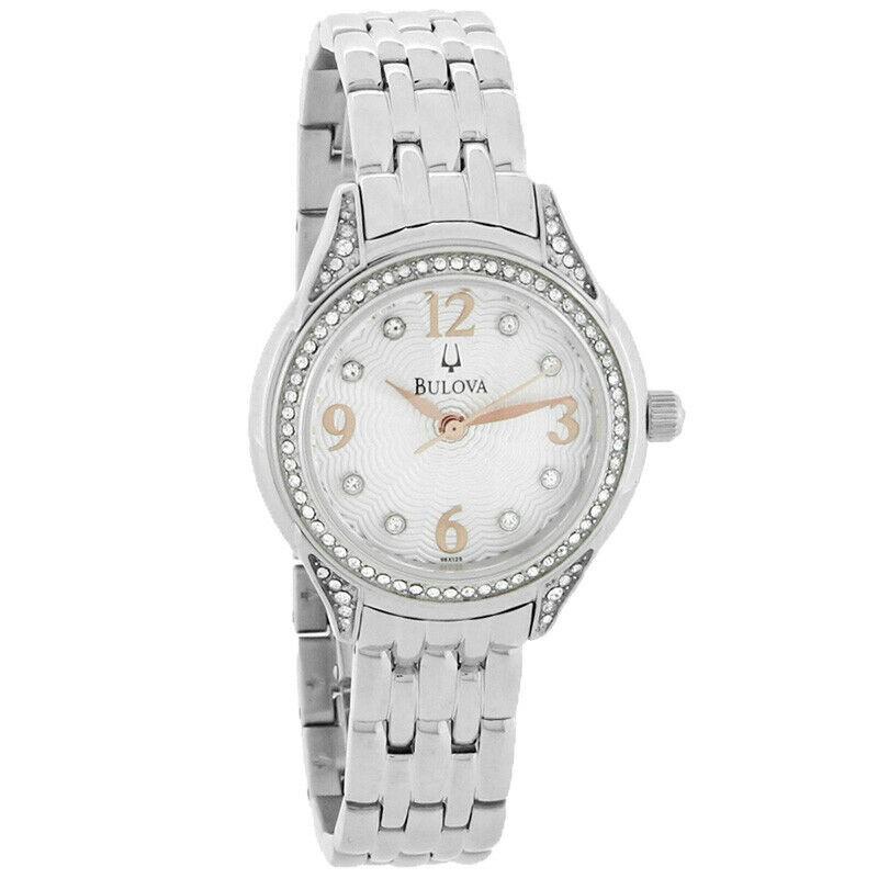 Bulova Women's 96X125 Crystal Stainless Steel Watch