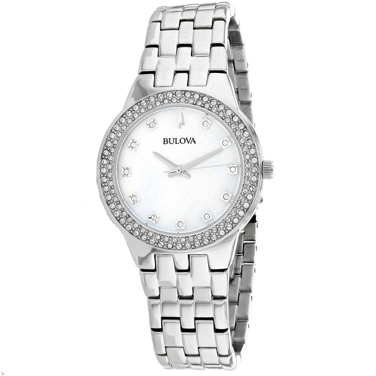 Bulova Women's 96X144 Crystal Crystal Stainless Steel Watch