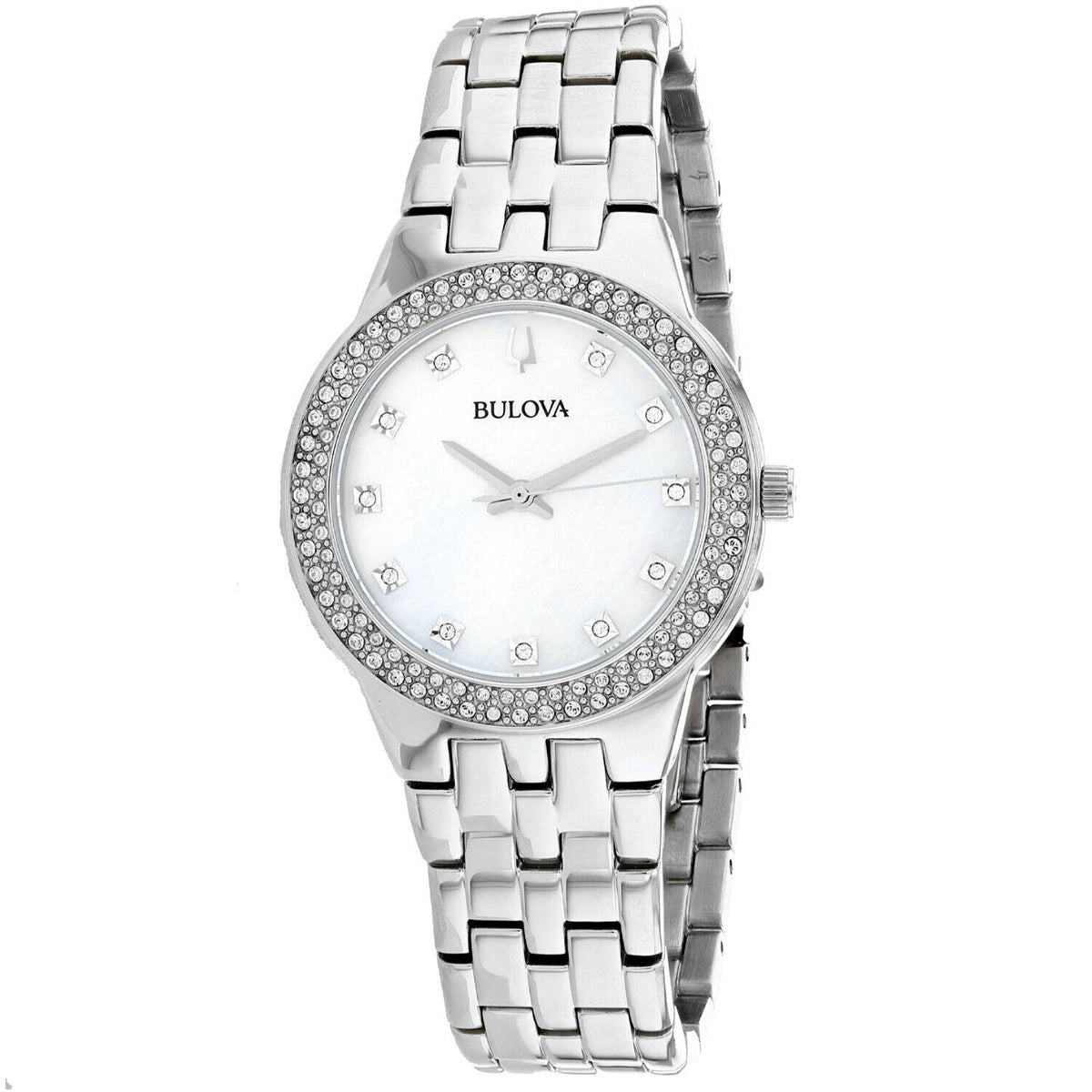 Bulova Women&#39;s 96X144 Crystal Crystal Stainless Steel Watch