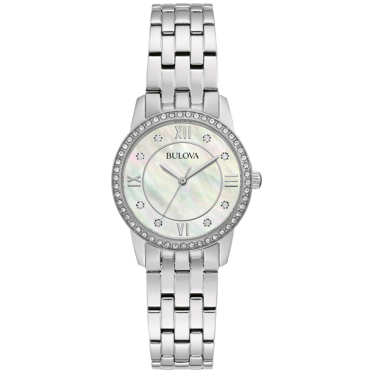 Bulova Women&#39;s 96X155 Crystal Crystal Stainless Steel Watch