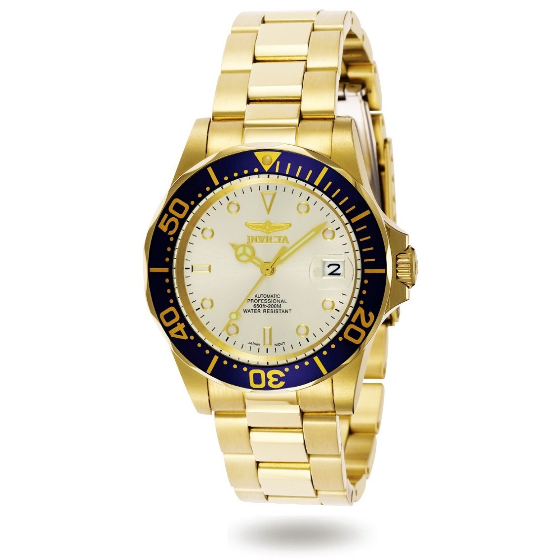 Invicta Men&#39;s 9743 Pro Diver Automatic Gold-Tone Stainless Steel Watch