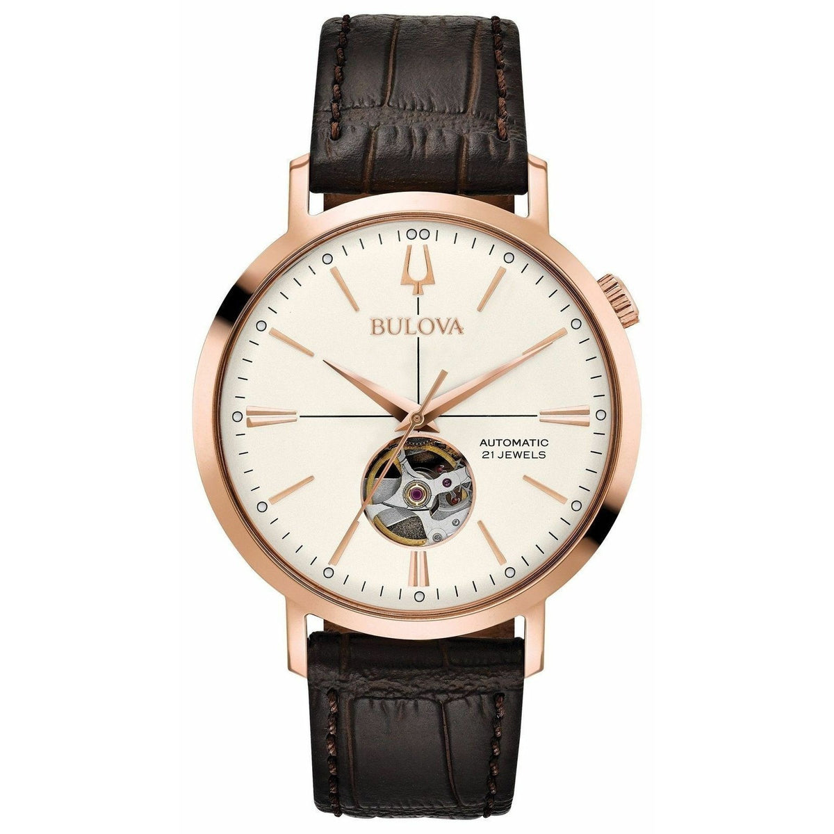 Bulova Men&#39;s 97A136 Classic Brown Leather Watch