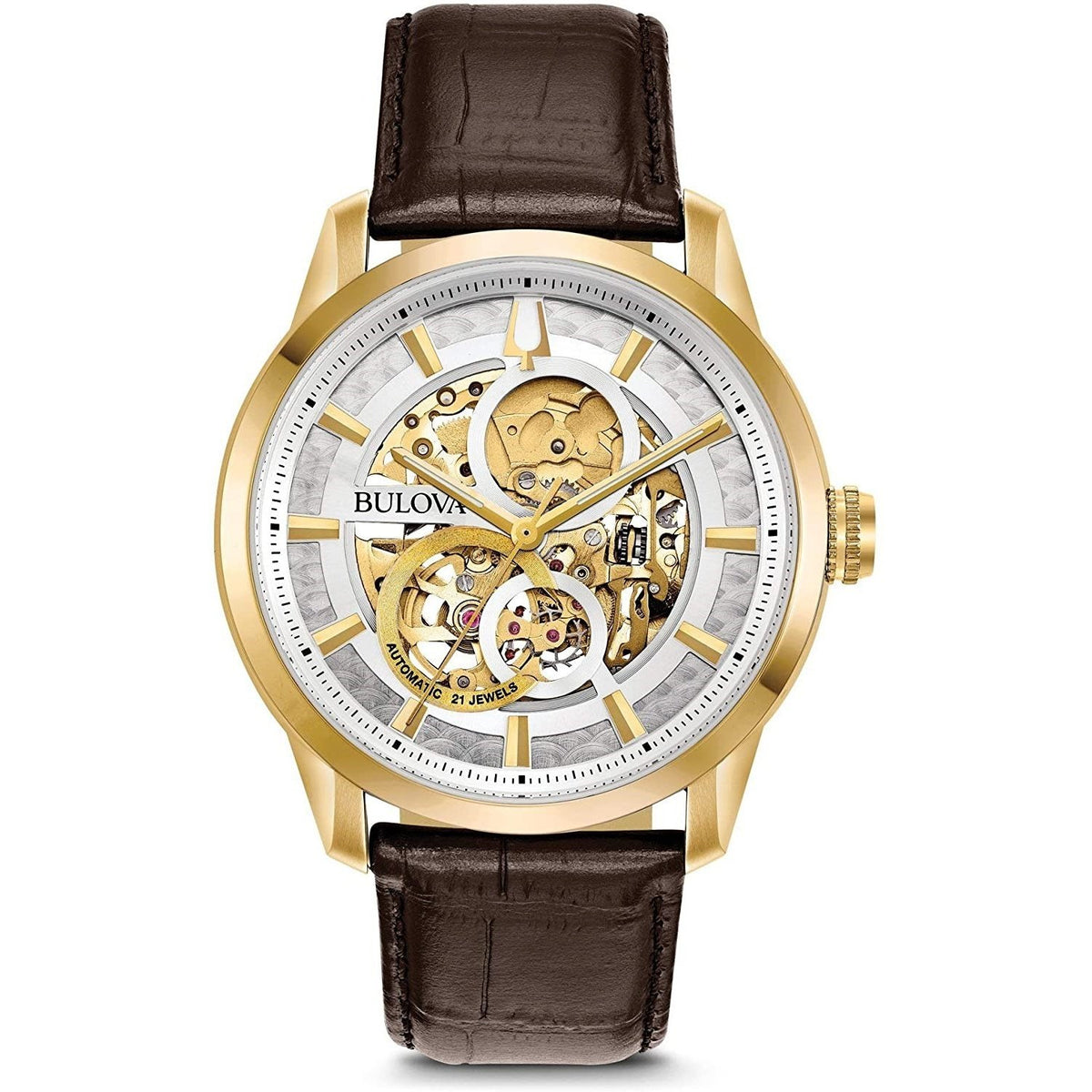 Bulova Men&#39;s 97A138 Classic Sutton Brown Leather Watch