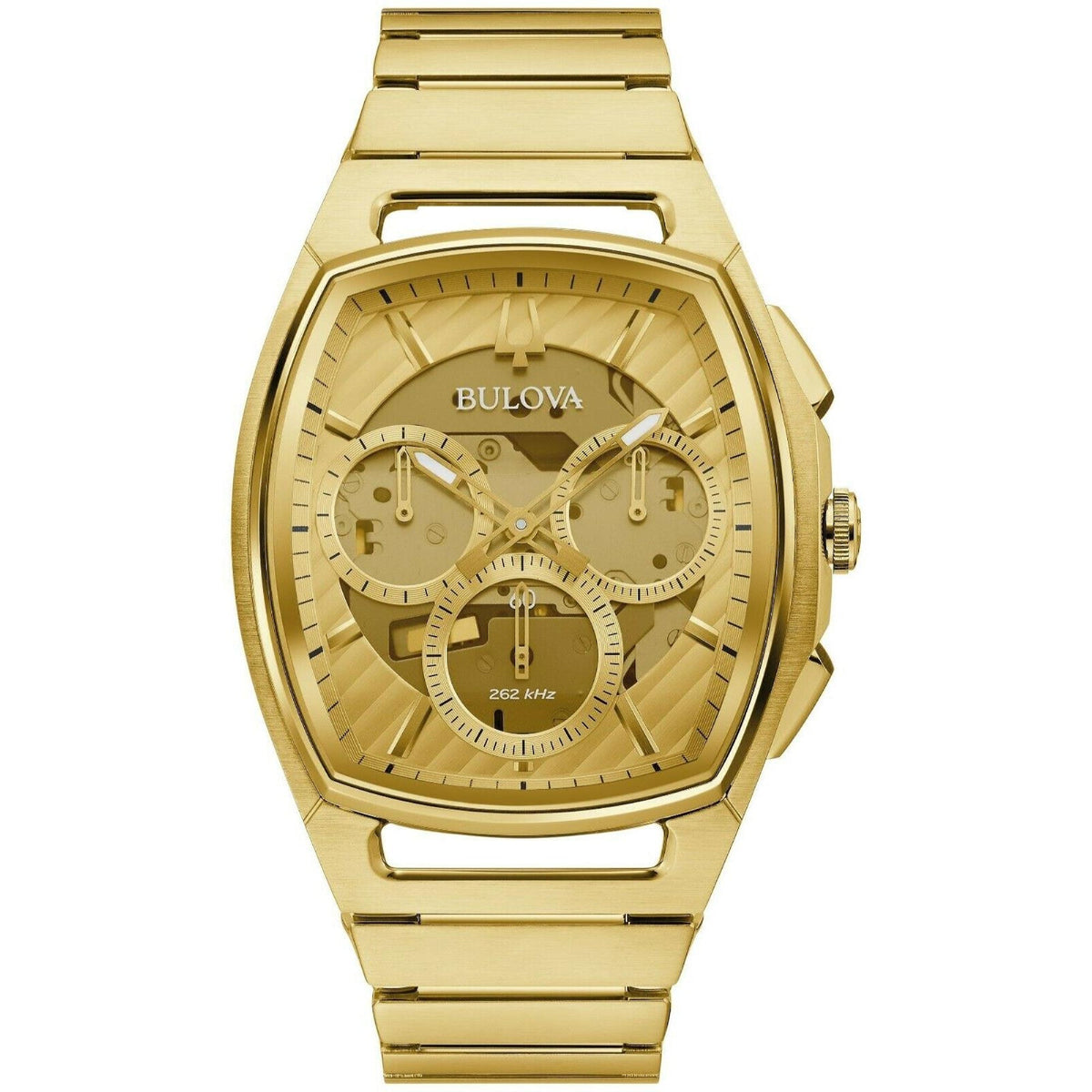 Bulova Men's 97A160 Curv Chronograph Gold-Tone Stainless Steel Watch