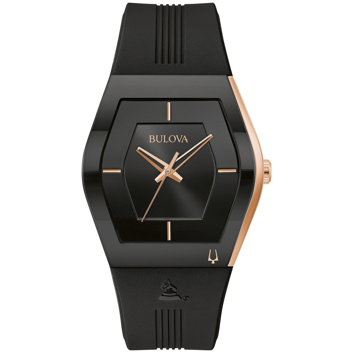 Bulova Men's 97A163 Black Silicone Watch