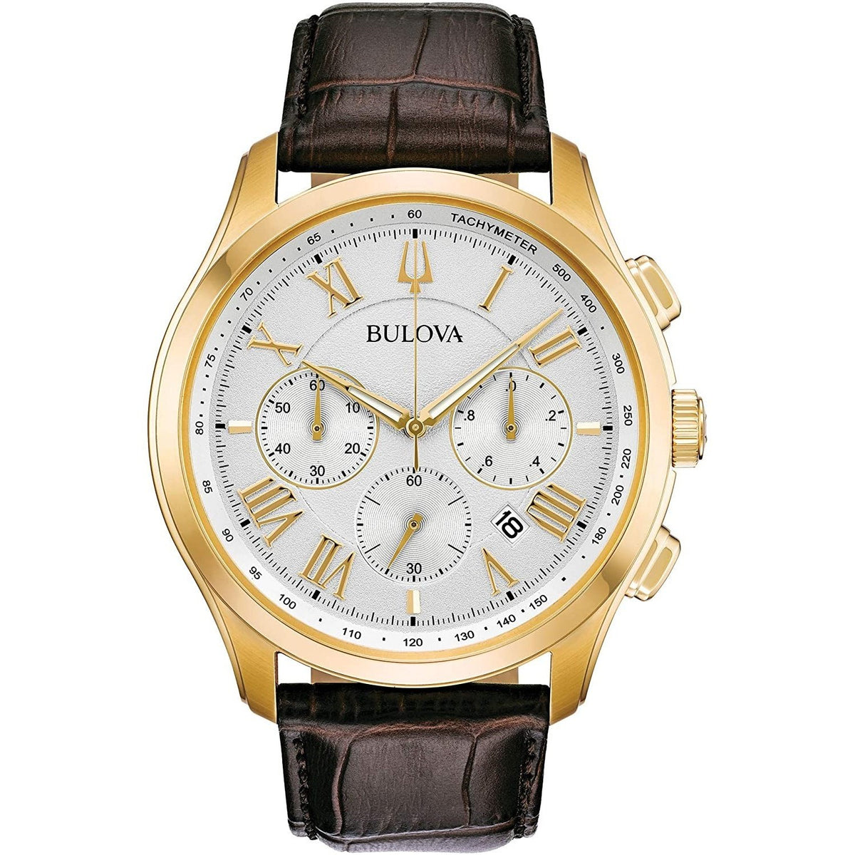 Bulova Men&#39;s 97B169 Classic Chronograph Brown Leather Watch