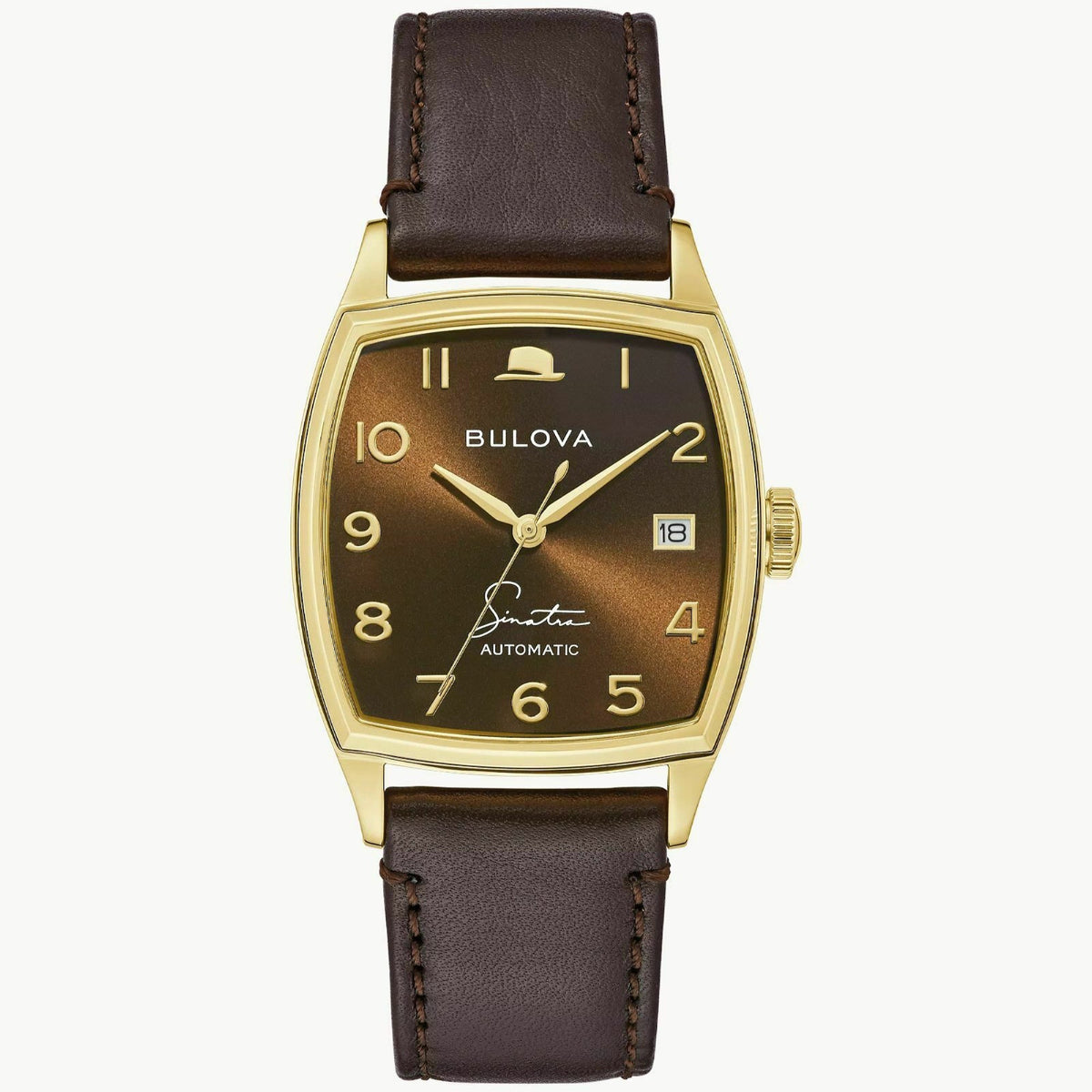 Bulova Men&#39;s 97B198 Frank Sinatra Brown Leather Watch