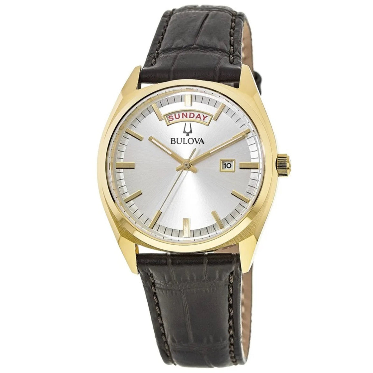 Bulova Men&#39;s 97C106 Classic Brown Leather Watch