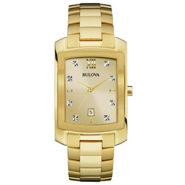 Bulova Men&#39;s 97D107 Bulova Gold-Tone Stainless Steel Watch