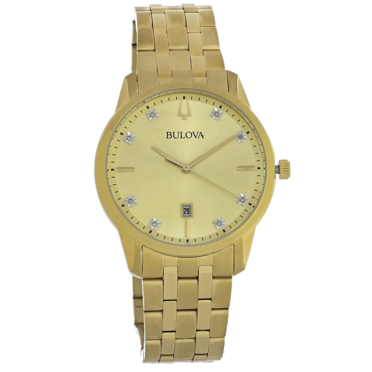 Bulova Unisex 97D123 Sutton Diamond Stainless Steel Watch