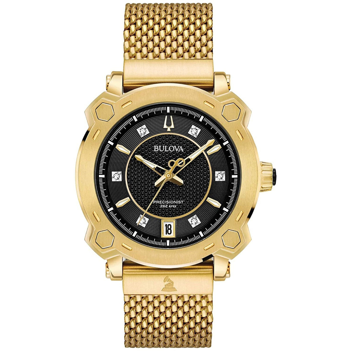 Bulova Men's 97P124 Grammy Edition Diamonds Gold Stainless Steel Watch
