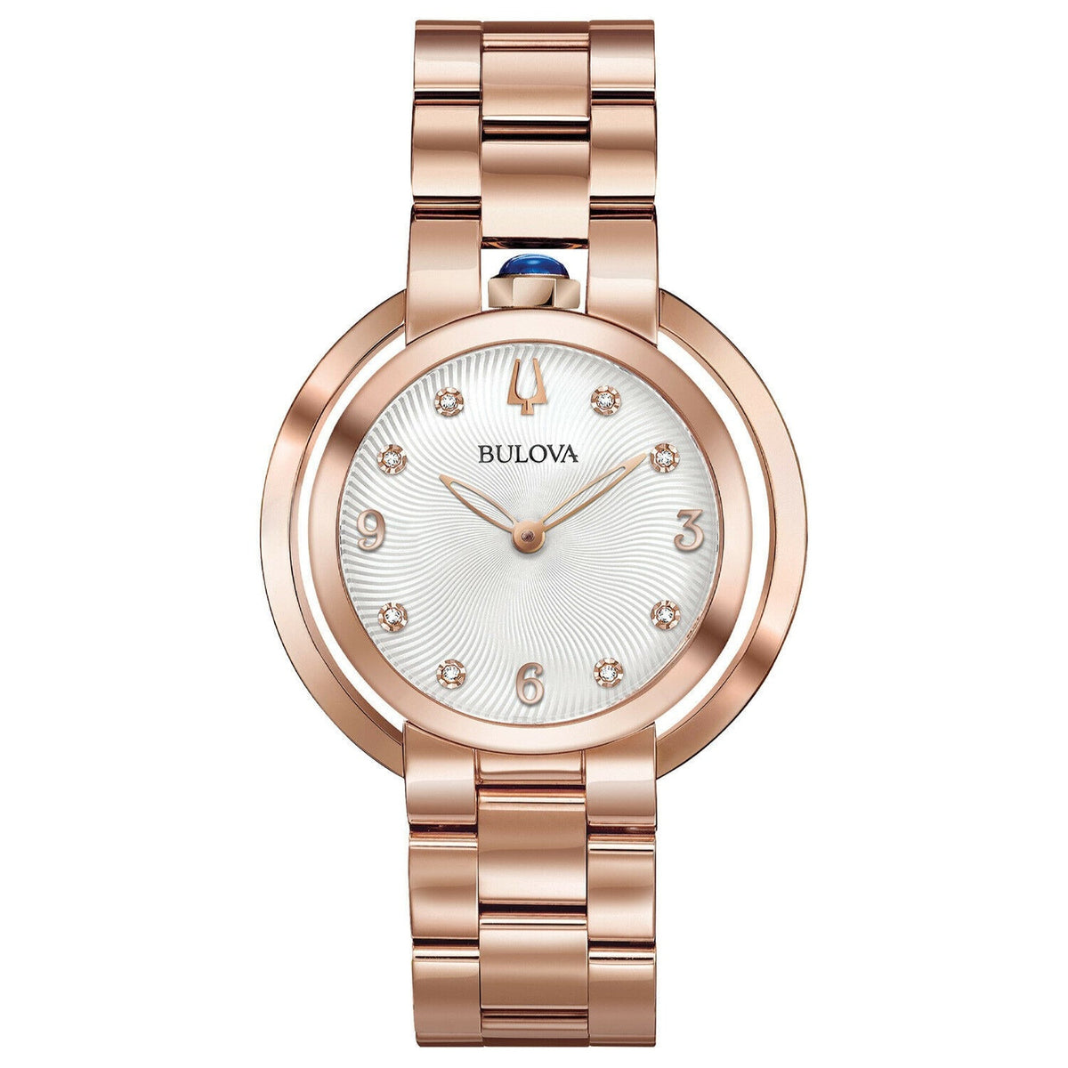Bulova Women's 97P130 Rubaiyat Diamond Rose-Tone Stainless Steel Watch