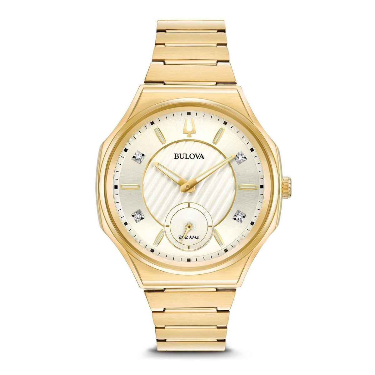 Bulova Women's 97P136 Curv Rose Gold-Tone Stainless Steel Watch