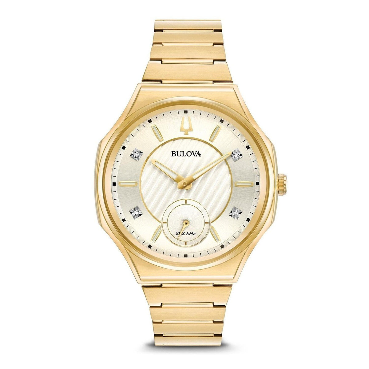 Bulova Women&#39;s 97P136 Curv Rose Gold-Tone Stainless Steel Watch