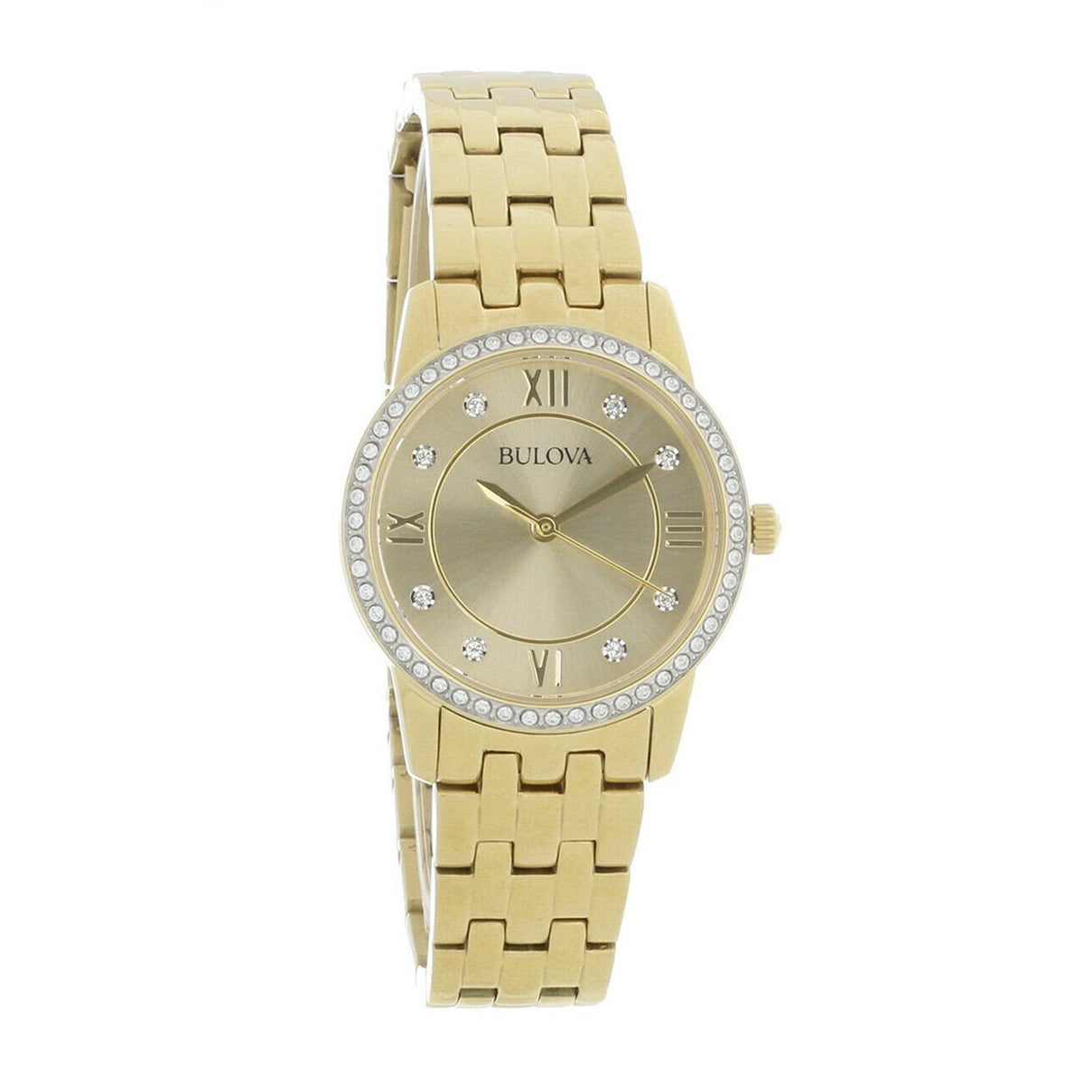 Bulova Women's 97X104 Crystal Collection Gold-Tone Stainless Steel Watch
