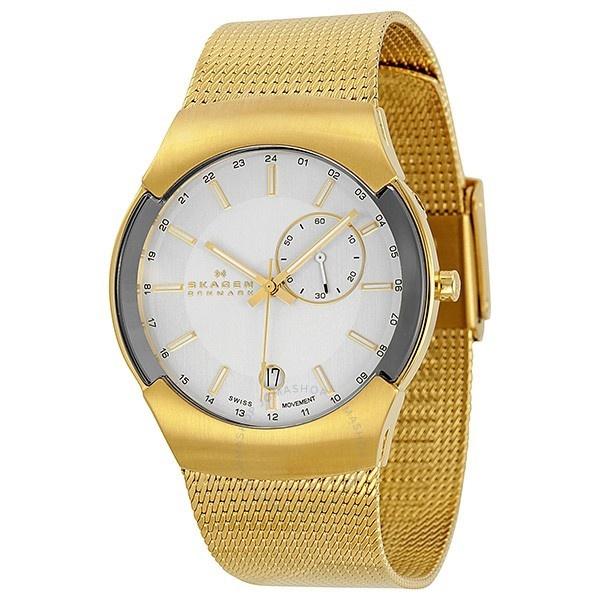 Skagen Men's 983XLGG Black Label Gold-Tone Stainless Steel Watch