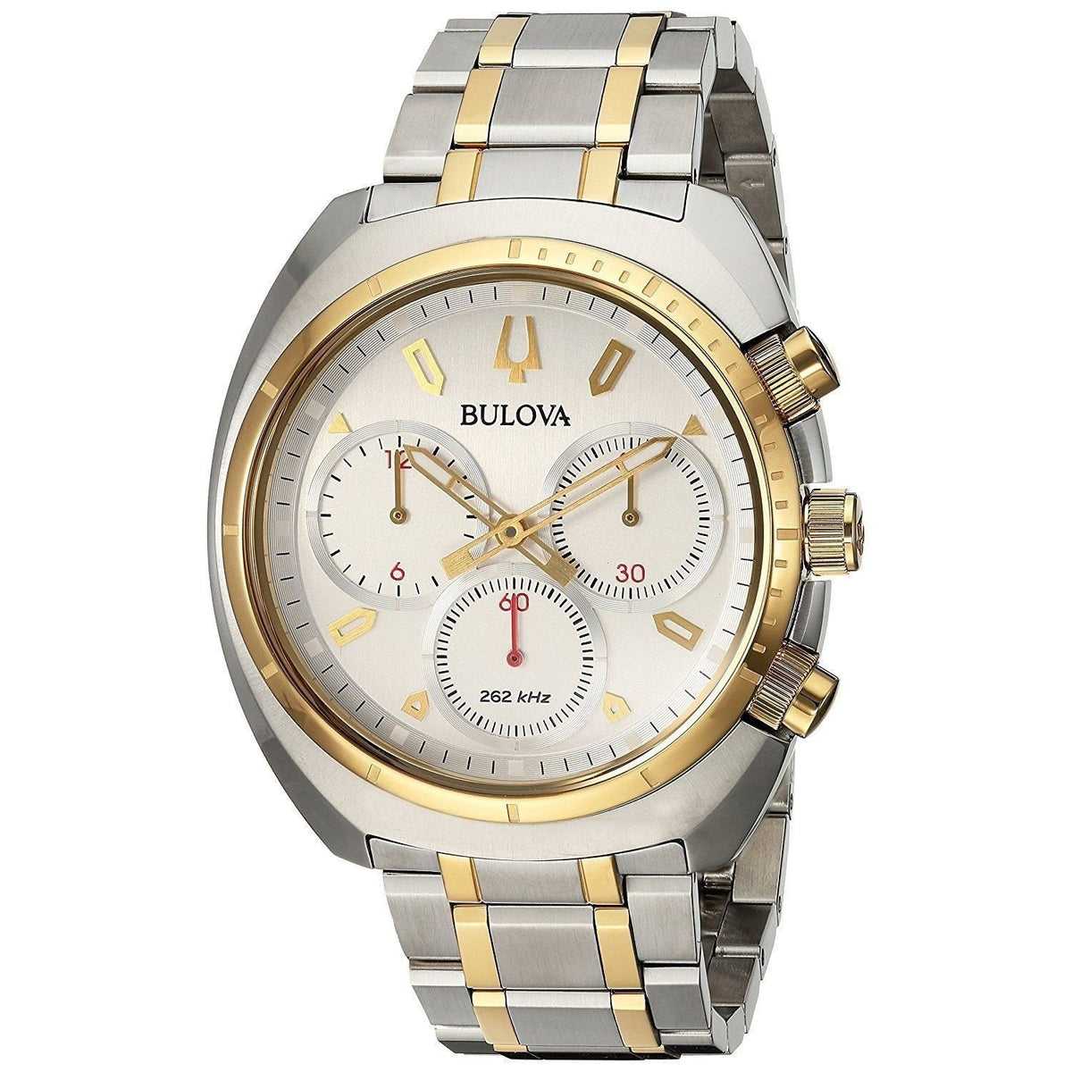 Bulova Men&#39;s 98A157 Curv Chronograph Two-Tone Stainless Steel Watch