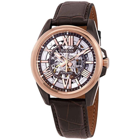Bulova Men's 98A165 Classic Brown Leather Watch
