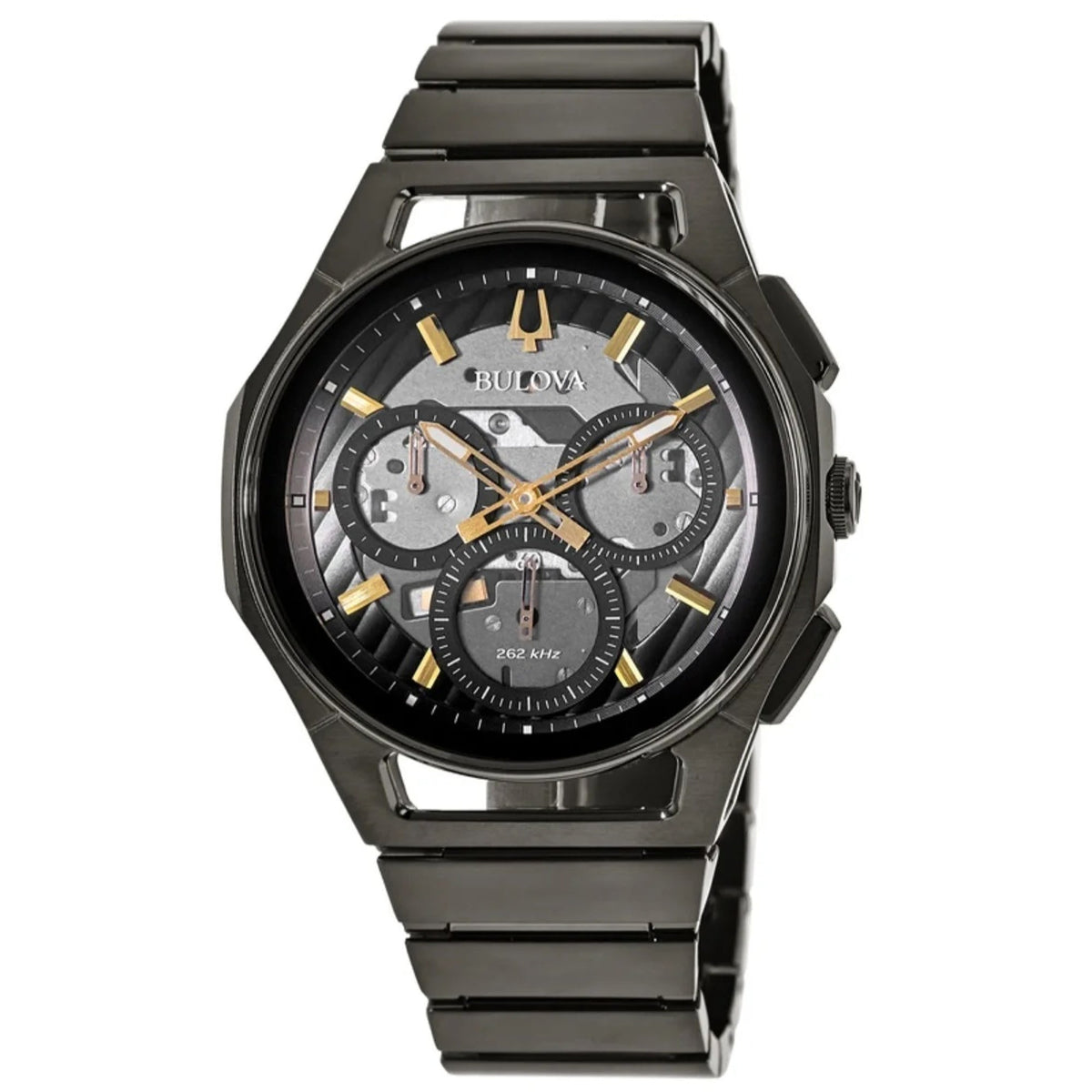 Bulova Men's 98A206 Curv Chronograph Grey Stainless Steel Watch