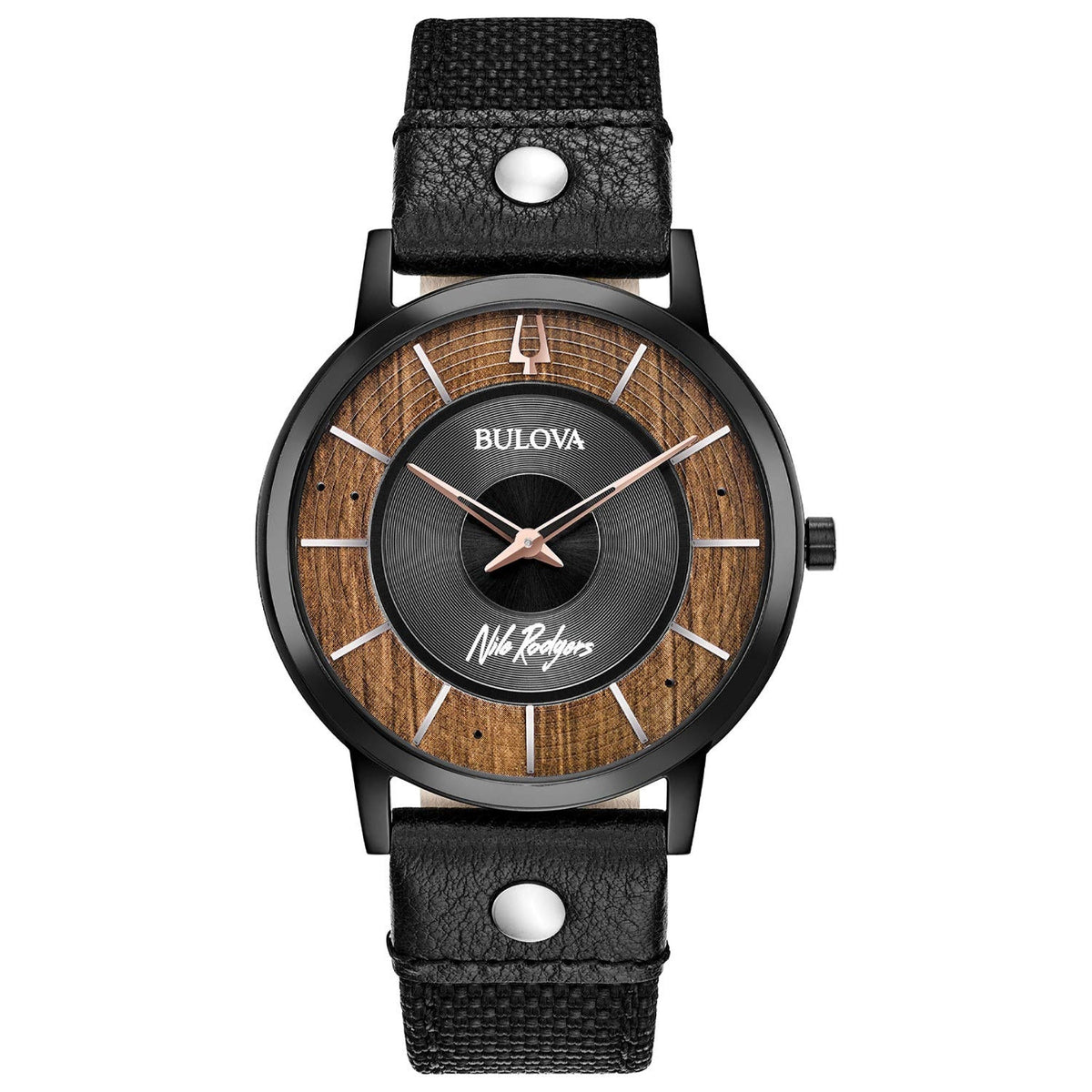 Bulova Men's 98A222 "We Are Family" Black Nylon Watch