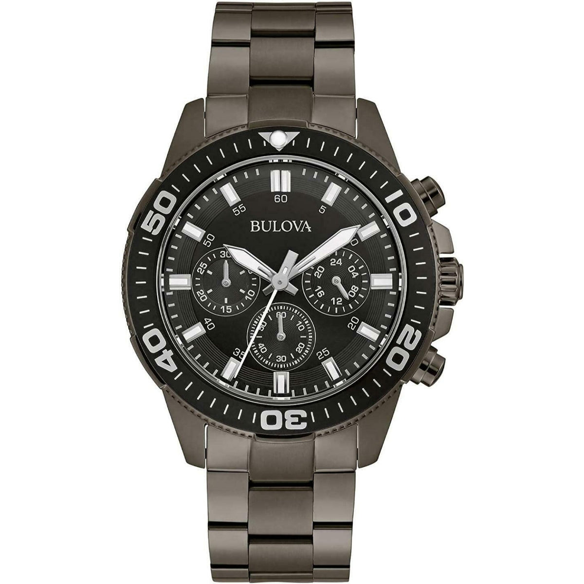 Bulova Men's 98A249 Bulova Chronograph Black Stainless Steel Watch